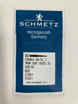 Schmetz Sewing Needles System 328 (R), 428, 214X1 or DDX1, NM 200 Size 25 - Pack of 10